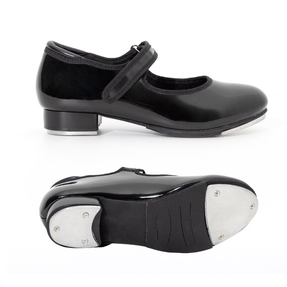 Linodes Easy Strap Tap Shoe Dance Flats for Girls and Boys - Picture 2 of 6